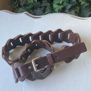 Brown Leather Boho Belt